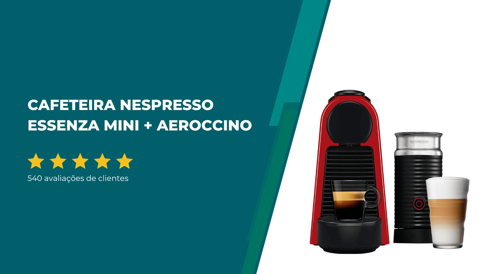 Cafeteira Nespresso Essenza Mini + Aeroccino
